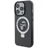 Karl Lagerfeld KLHMP13LHMRSKCK iPhone 13 Pro 6.1" fekete/fekete keménytok Ring Stand Karl&Choupette MagSafe tok thumbnail