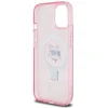  iPhone 15 6.1" Rózsaszín/Rózsaszín Karl Lagerfeld KLHMP15SHMRSCHP Kemény Tok Gyűrű Tartó Choupette Fej MagSafe tok - 7