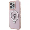  iPhone 15 Pro Max 6.7" pink/pink Karl Lagerfeld KLHMP15XHMRSKCP Ring Stand Karl&Choupette MagSafe tok - 2