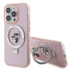  iPhone 15 Pro Max 6.7" pink/pink Karl Lagerfeld KLHMP15XHMRSKCP Ring Stand Karl&Choupette MagSafe tok - 1