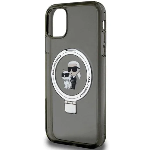 Karl Lagerfeld Ring Stand Karl&Choupette MagSafe tok iPhone 11-hez - fekete - 6