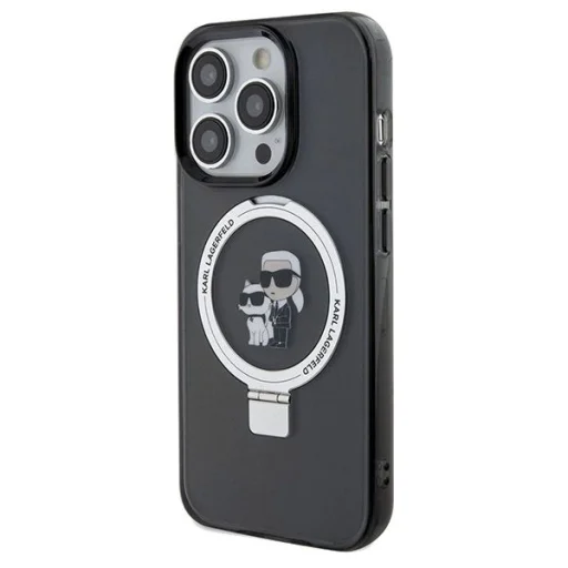 Karl Lagerfeld Gyűrűs Tartó Karl&Choupette MagSafe tok iPhone 14 Pro - fekete tok - 2