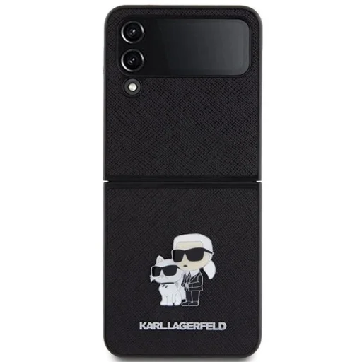 Karl Lagerfeld Saffiano Karl&Choupette Pin tok Samsung Galaxy Z Flip 4 - fekete - 2