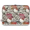 Hello Kitty PU Metal Logo 14" laptop fliptok - bézs thumbnail