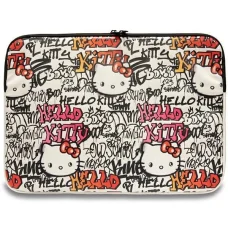 Hello Kitty PU Metal Logo 14" laptop fliptok - bézs