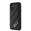 Karl Lagerfeld Diagonal Quilted Script tok iPhone 11 - fekete thumbnail