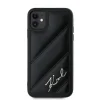 Karl Lagerfeld Diagonal Quilted Script tok iPhone 11 - fekete thumbnail