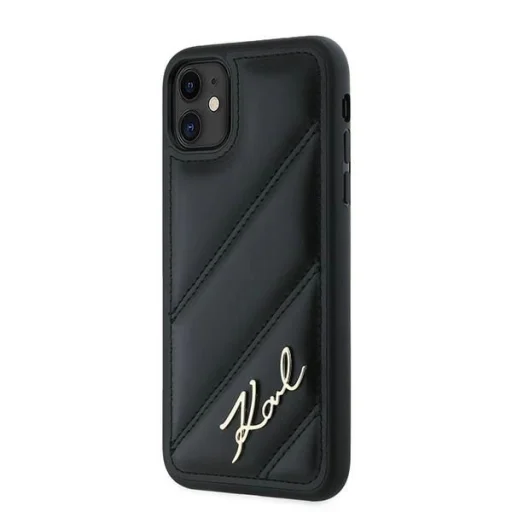 Karl Lagerfeld Diagonal Quilted Script tok iPhone 11 - fekete - 2