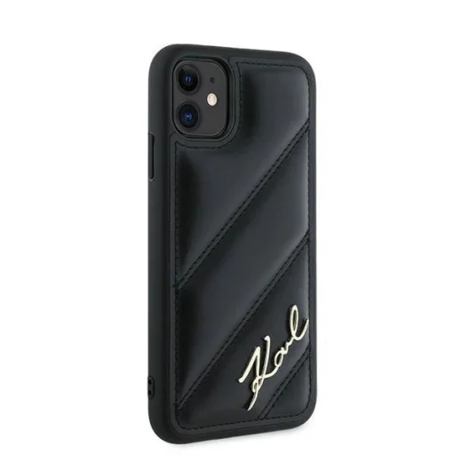 Karl Lagerfeld Diagonal Quilted Script tok iPhone 11 - fekete - 4