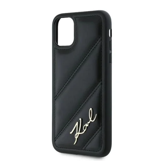Karl Lagerfeld Diagonal Quilted Script tok iPhone 11 - fekete - 6