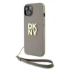  iPhone 15 Plus DKNY Wrist Strap Stock Logo tok - bézs thumbnail
