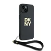  iPhone 15 Plus DKNY Wrist Strap Stock Logo tok - Fekete thumbnail