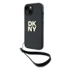  iPhone 15 Plus DKNY Wrist Strap Stock Logo tok - Fekete thumbnail