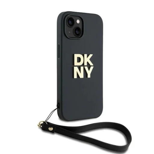  iPhone 15 Plus DKNY Wrist Strap Stock Logo tok - Fekete - 3