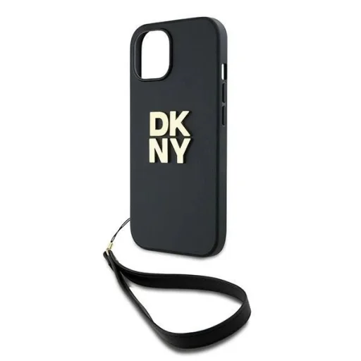  iPhone 15 Plus DKNY Wrist Strap Stock Logo tok - Fekete - 5
