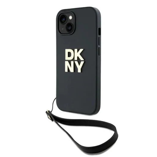  iPhone 15 Plus DKNY Wrist Strap Stock Logo tok - Fekete - 1
