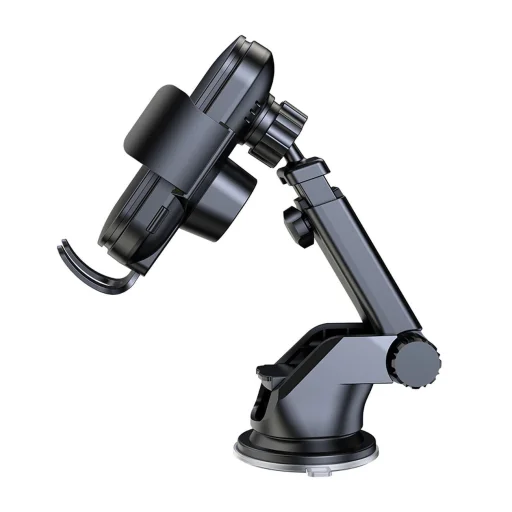 Wozinsky WUMID telefontartó 15W induktív töltővel autós műszerfalhoz - fekete - 2