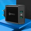 Ugreen töltő 2xUSB-A 36W QC3.0 fekete (CD161) - 2