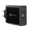 Ugreen töltő 2xUSB-A 36W QC3.0 fekete (CD161) - 1