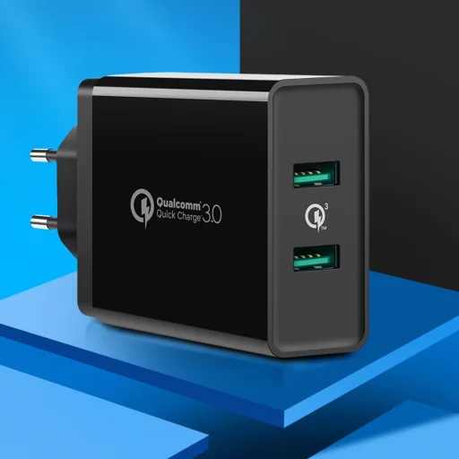 Ugreen töltő 2xUSB-A 36W QC3.0 fekete (CD161) - 2