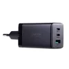 Joyroom gyors GaN töltő 65W USB-A, 2x USB-C fekete + USB-C - USB-C kábel 100W 1.2m (TCG01) thumbnail