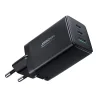 Joyroom gyors GaN töltő 65W USB-A, 2x USB-C fekete + USB-C - USB-C kábel 100W 1.2m (TCG01) thumbnail