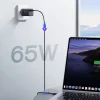 Joyroom gyors GaN töltő 65W USB-A, 2x USB-C fekete + USB-C - USB-C kábel 100W 1.2m (TCG01) thumbnail
