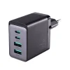 Joyroom GaN töltő 67W 4 portos (2x USB, 2x USB C) fekete (TCG02) + USB C - USB C kábel 100W 1.2m thumbnail