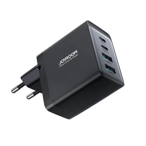 Joyroom GaN töltő 67W 4 portos (2x USB, 2x USB C) fekete (TCG02) + USB C - USB C kábel 100W 1.2m - 3