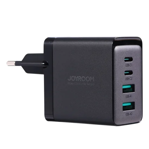 Joyroom GaN töltő 67W 4 portos (2x USB, 2x USB C) fekete (TCG02) + USB C - USB C kábel 100W 1.2m - 4