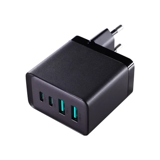 Joyroom GaN töltő 67W 4 portos (2x USB, 2x USB C) fekete (TCG02) + USB C - USB C kábel 100W 1.2m - 6