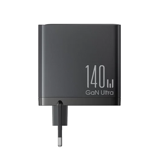 GaN 140W gyorstöltő 3 x USB-C / USB-A Joyroom JR-TCG05EU - fekete + USB-C - USB-C 240W 1.2m kábel - 2