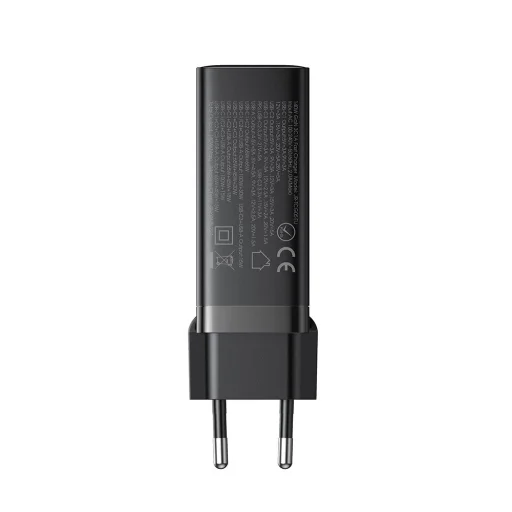 GaN 140W gyorstöltő 3 x USB-C / USB-A Joyroom JR-TCG05EU - fekete + USB-C - USB-C 240W 1.2m kábel - 4