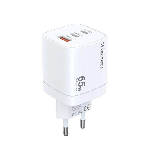 Wozinsky CGWCW 65W USB-A / 2 x USB-C GaN fali töltő - fehér - 2