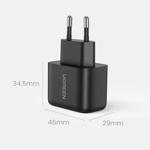 Ugreen USB Type C töltő 25W Power Delivery + USB Type C kábel 2m fekete (50581) - 12