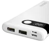 Dudao powerbank 10000 mAh 2x USB / USB Type C / micro USB 2 A LED kijelzővel fekete (K9Pro-02) thumbnail