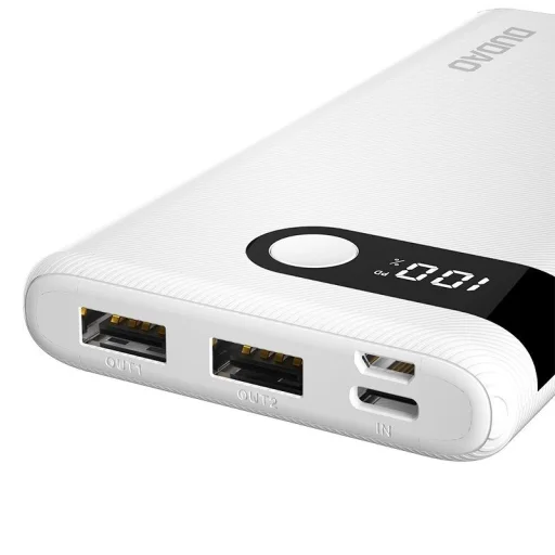Dudao powerbank 10000 mAh 2x USB / USB Type C / micro USB 2 A LED kijelzővel fekete (K9Pro-02) - 3