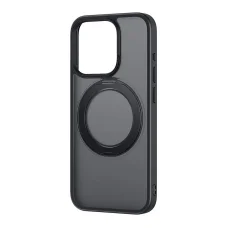 Baseus SkyRing Magnetic tok tartóval iPhone 15 Pro-hoz + üvegfólia és tisztítókészlet (fekete)