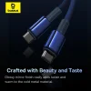 Kábel USB-C to USB-C Baseus Tungsten Gold, 100W, 2m (kék) thumbnail