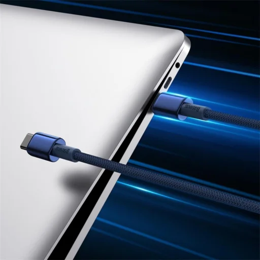 Kábel USB-C to USB-C Baseus Tungsten Gold, 100W, 2m (kék) - 11