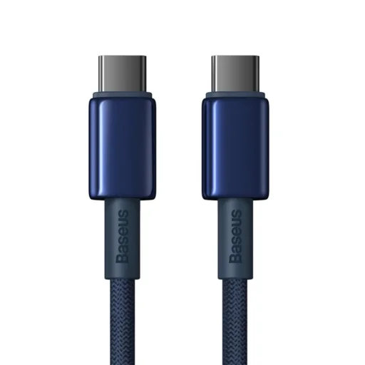 USB-C - USB-C kábel, Baseus Tungsten Gold, 100W, 1m (kék) - 1