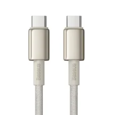 Cable USB-C to USB-C Baseus Tungsten Gold, 100W, 2m (gold)