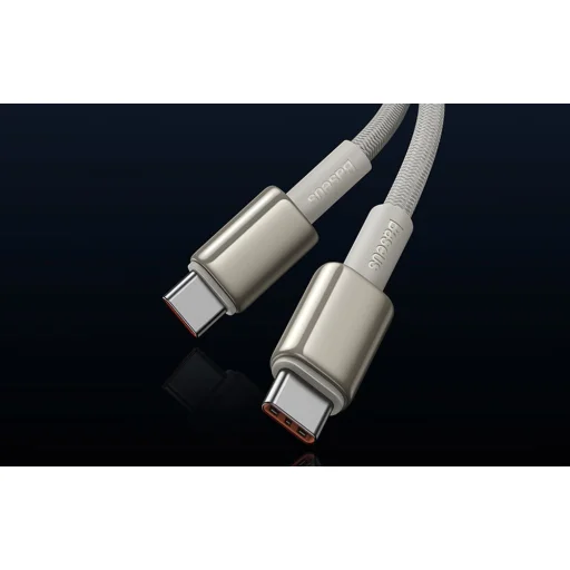 Cable USB-C to USB-C Baseus Tungsten Gold, 100W, 1m (arany) - 6