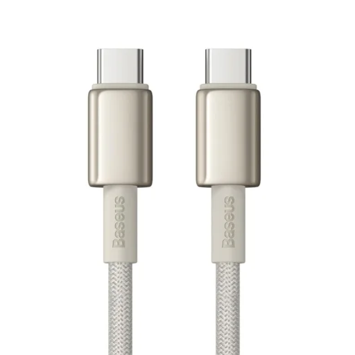 Cable USB-C to USB-C Baseus Tungsten Gold, 100W, 2m (gold) - 1