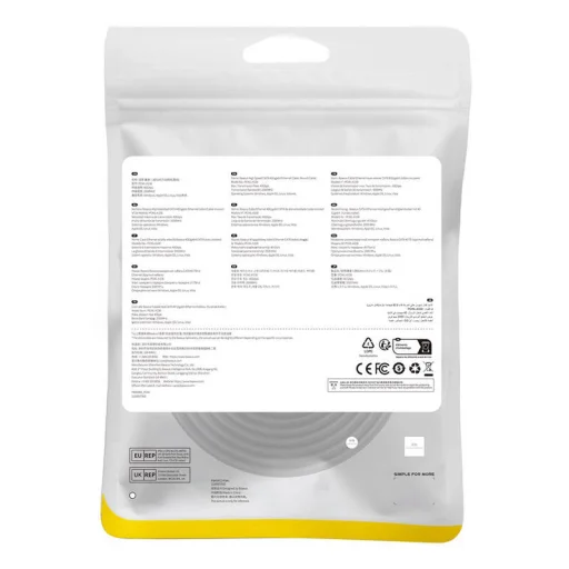 Baseus Hálózati kábel Cat.8, Ethernet RJ45, 40 Gbps, 5m (fekete) - 9