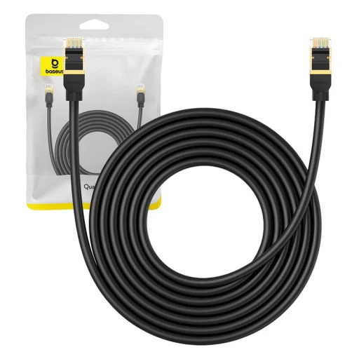 Baseus Hálózati kábel Cat.8, Ethernet RJ45, 40 Gbps, 5m (fekete) - 1
