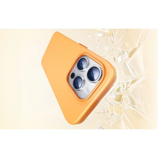 Baseus Fauxther Series telefontok iPhone 15 Pro Max (narancssárga) - 5
