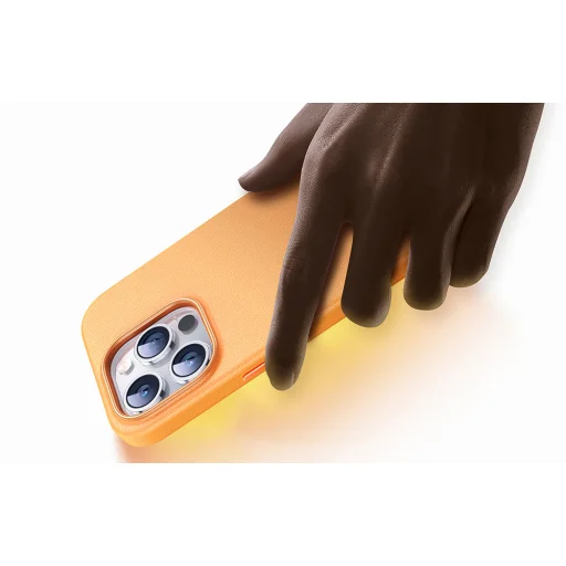 Baseus Fauxther Series telefontok iPhone 15 Pro Max (narancssárga) - 6