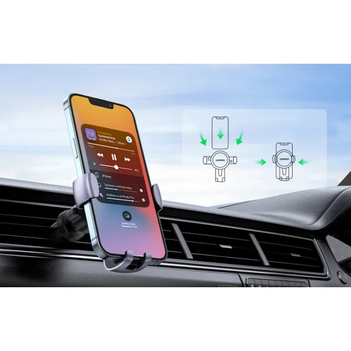 UGREEN 50564B Gravitációs telefontartó szellőzőrácsra (szürke) - 7