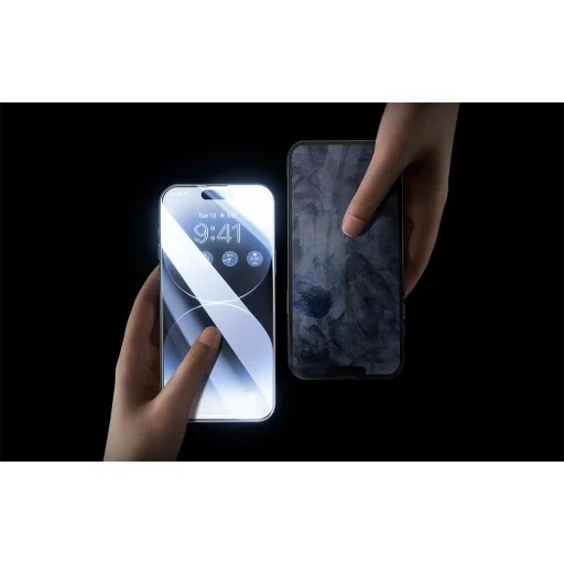 Baseus Diamond privacy edzett üvegfólia iPhone 15 Pro üvegfólia - 9